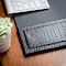Dacasso Black Crocodile Embossed Leather 25.5" x 17.25" Side-Rail Desk Pad PR-2202 - alternate 2